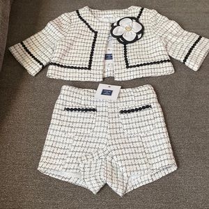 NWT Janie and Jack matching set “Bonjour from Paris” 6-12 Months